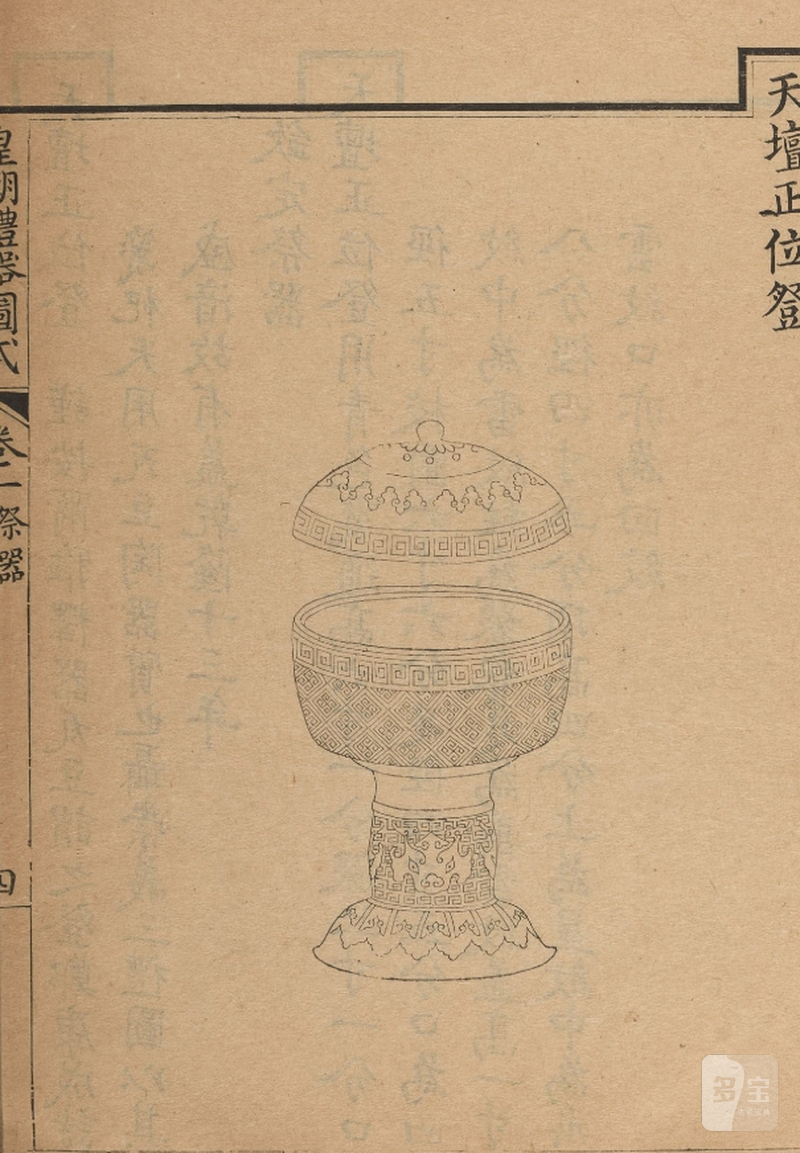清乾隆 “大清乾隆年制”款铜云纹豆一对 - 图2